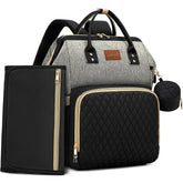 ROSEGIN Diaper Bag Front View showcases 35L capacity for travel-ready parents.