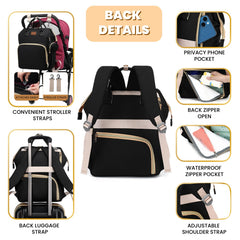 ROSEGIN diaper bag wet-dry pocket simplifies messy diaper changes on the move