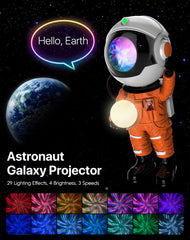 Rossetta Astronaut Galaxy Projector 360-degree rotation lets you adjust nebula angles easily.