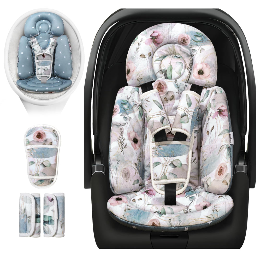 RosyLCG Upgraded Infant Car Seat Insert head support provides snug comfort on car trips