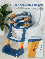 ROUTTOON potty training seat with steps-stool aiding safe toddler access
