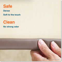 Dense 3M tape-backed edge protector adhesion for secure mounting.