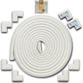 Roving Cove HeftyFit edge guard on a table edge providing impact reduction and safer play.