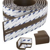 Roving Cove PreFit broad edge protector installed on a straight fireplace edge for safer play.