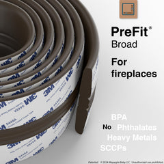 Roving Cove PreFit broad edge protector shows 9ft coverage along wide straight edges.