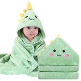 ROXANEPIG hooded baby towel green animal hood keeping baby warm after bath