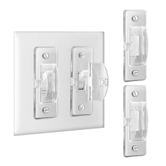 Roxiuc clear light switch guard front view offers safe, toddler-proof switch protection.