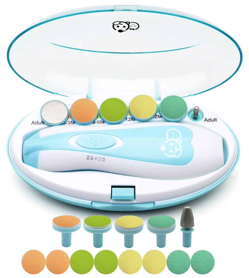 Royal Angels case-and-labels keeps baby nail care tools organized for quick grooming.
