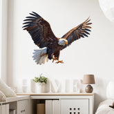 RoyoLam Lifelike Bald Eagle wall decal on nursery wall adds playful nature-inspired decor.
