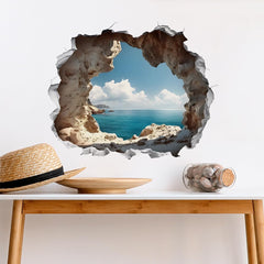 RoyoLam Cave sea-view decal brightens a classroom with color
