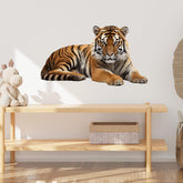 RoyoLam lifelike lying tiger decal bright colors for kid's room decor