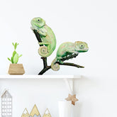 RoyoLam chameleons wall decal on tree branch for playful nursery decor