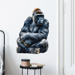 RoyoLam Gorilla wall decal close-up shows removable, vibrant colors for nurseries.