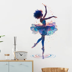 Royolam removable ballerina wall art for kids' room, easy to reposition without residue.