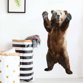 RoyoLam standing brown bear wall decal package is removable and kid-friendly.