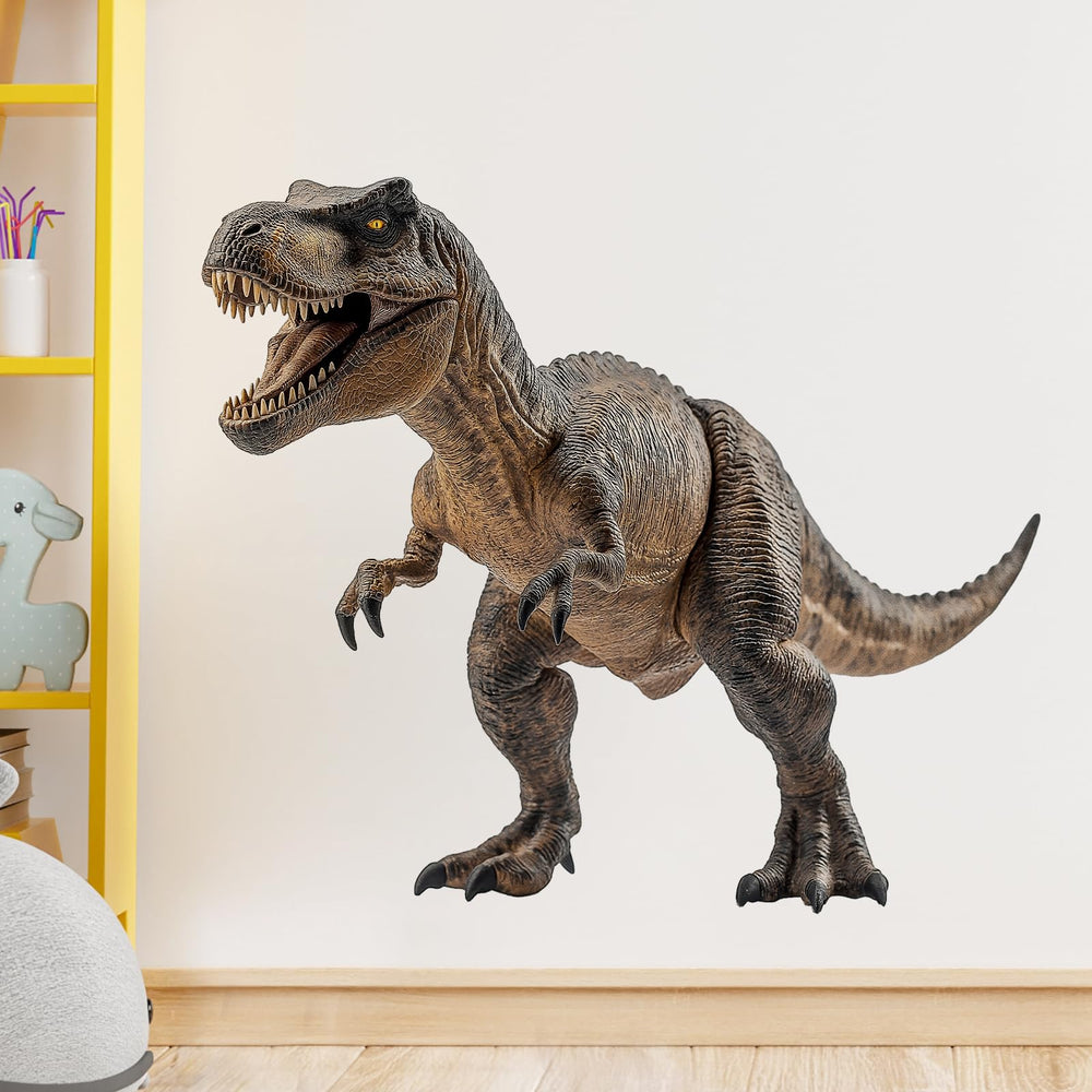 RoyoLam Tyrannosaurus wall sticker large assembly on wall for a bold playroom focal point