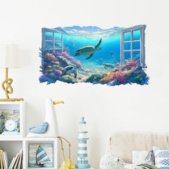 RoyoLam sea turtle scenery wall sticker room makes play areas feel immersive and inviting.