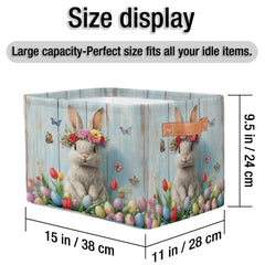 RPWOBBYQ collapsible storage bin folds flat for compact closet organization.