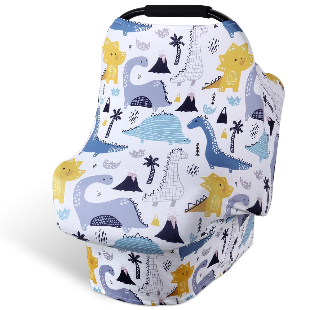 Rquite all-in-1 car seat cover over baby's car seat for full protection from sun and wind.
