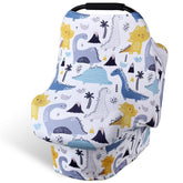 Rquite all-in-1 car seat cover over baby's car seat for full protection from sun and wind.