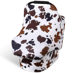 Rquite All-in-1 car seat cover canopy provides shaded, cozy space for baby