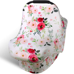 Rquite all-in-1 car seat cover canopy offering privacy and sun protection.