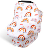 Rquite all-in-1 car seat cover with forest floral print for privacy
