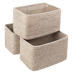 R RUNKA small cotton rope basket closeup weave shows durable, stylish storage.
