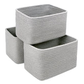 R RUNKA small cotton rope basket front view for compact bathroom storage and tidy surfaces.