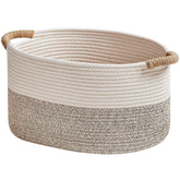 R RUNKA storage basket in cotton rope for toy bin keeps playroom tidy.