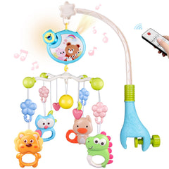 RSEPD crib mobile lullabies-projection shows gentle nighttime imagery for bedtime