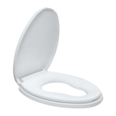 R&T elongated seat dual function in use for adult and toddler seating.