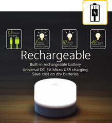 RTSU rechargeable bedside lamp powers cordless lighting for portability.