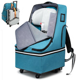 RUCYEN rolling car seat bag top view shows travel-ready design for easy boarding