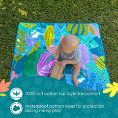 Rudie Nudie Baby Play Mat color pattern close-up for sensory exploration.