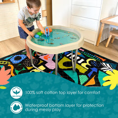 Rudie Nudie baby play mat folded-transport shows foldable portability for families