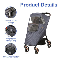 Ruiqas back storage pocket design offers convenient space for bottles and toys.