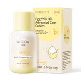 RUNBEN Baby Face Cream bottle with egg yolk oil for deep hydration.