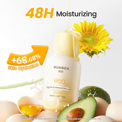 RUNBEN fragrance-free cream on soft baby blanket for gentle care.