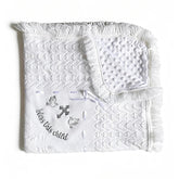 Runeaoys baptism blanket cross embroidery close-up keepsake photos