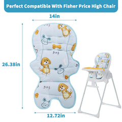 Runhike high chair cover replacement back anti-slip pad helps keep the chair secure.