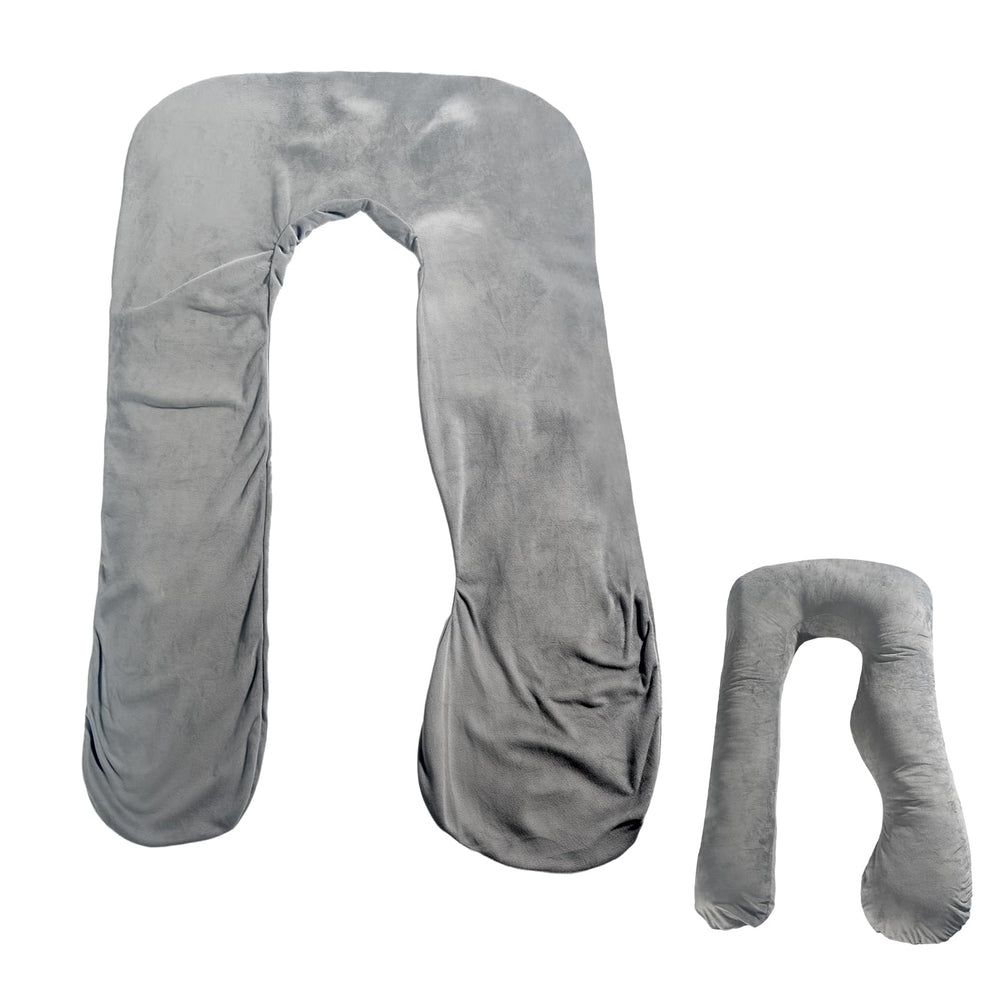 Runhike pregnancy pillow cover showing Pharmedoc compatibility for a clean sleep setup.