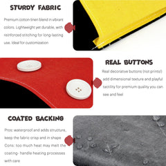 RUNROLE Fish Extender highlights decorative buttons for elegant, durable detail.
