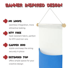 RUNROLE FE close-up demonstrating capped wooden rod prevents sagging