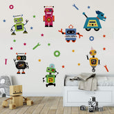 Runtoo Robots wall decal classroom hero delights students with engaging robot visuals for lessons