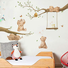 Runtoo woodland animal wall decals inspire cozy nursery moments with butterflies and birds.