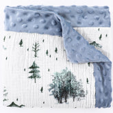 Runzhuoyang baby blanket front muslin texture for gentle, breathable newborn comfort