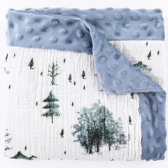 Runzhuoyang baby blanket front muslin texture for gentle, breathable newborn comfort