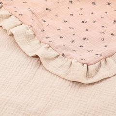 Runzhuoyang muslin blanket folded to 43x43 for easy nursery storage