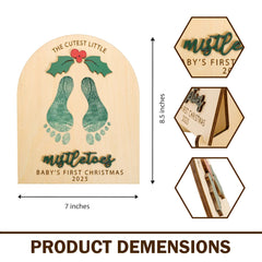 RUSATEN Baby Footprint Kit footprint-area shows blank space for stamping tiny feet with ink.
